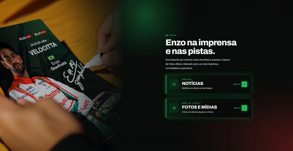 Seção de mídia e imprensa